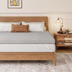 Vesgantti Mattress Topper for Double Bed, Gel Memory Foam Mattress Topper for Cool Sleep & Back Pain Relief, with Washable Cover & Corner Elastic Straps, CertiPUR-US Certified, 135x190x7.5cm