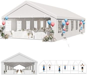 YITAHOME 20x40ft Heavy Duty Party Tent White Outdoor Wedding Event Shelters Heavy Duty Upgraded Galvanized Canopy with White Roof, Removable Sidewalls & 5 Storage Bags