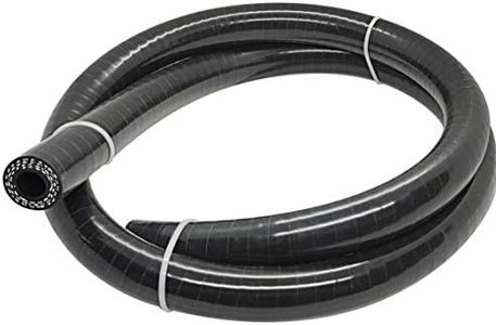 Silicone Coolant Hose 3-Ply 5/8" ID High Performance Radiator Universal Straight Coupler Reinforced Rubber Tube 3.2 Feet (1 Meter) Length Black