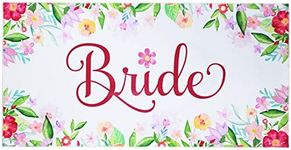 Bride Beach Towel - Large Travel Friendly Engagement Gift for Her - Great for Bachelorette Party, Bridal Shower, Honeymoon, and Wedding Decoration - 60"x30"
