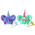 Furby Furblets 2-Pack, Mini Friends Luv-Lee & Mello-Nee, 45+ Sounds Each, Music & Furbish Phrases, Electronic Plush Toys, Red/Green & Purple/Blue, Ages 6+