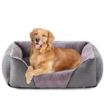 JOEJOY Dog Beds Large 76x61x23cm, Large Dog Bed Pet Sofa Bed with Breathable Rabbit-Velvet, Machine Washable Pet Beds for Border Collie/Golden Retriever