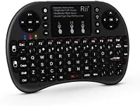 Rii Mini Wireless Bluetooth Keyboard with Touchpad, Support Bluetooth +(RF) 2.4GHz Wireless Connection for Smartphones, PC, Tablet, Laptop TV Box iOS Android Windows Mac.Black