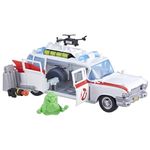 Ghostbusters Track & Trap Ecto-1 Toy Vehicle with Fright Features Ecto-Stretch Tech Slimer Accessory, Compatible with 5-Inch Ghostbusters Toys, 4+