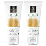 Good Vibes Gold Brightening Peel Off Mask, 50 g (Pack of 2) | Deep Pore Cleansing Peel-Off Face Mask For All Skin Types, Anti-Bacterial & Helps Remove Acne, No Parabens, Sulphates & Mineral Oils