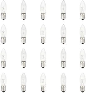 GutReise 20 x AC E10 replacement bulbs, top candle for arches and fairy lights, 23 V, 2700 K, 3 W (23 V)