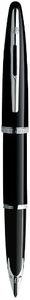 Waterman Carène Black Sea Fountain Pen | High-Gloss Black With Palladium Plated Trim | Fine Nib With Blue Ink Cartridge | Gift Box