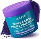 MAREE Purple Hair Mask - Toner for Blonde Hair - Purple Conditioner for Color Treated - Brassy, Bleached, Highlighted, Platinum, Ash and Silver - with Keratin – Matizador Para Cabello Rubio