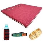 ParaShi Bio Energy Magnetic Mattress Topper 5 x 6 ft with 2 Pillow Pad | Bio Magnetic Water Energy Pad, Hand Bracelet and Hand Belt Combo Kit for Deep Sleep and Pain Relief