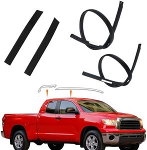 Roof Drip Molding Complete Replacement Set for Toyota Tundra Double Cab 2007-2020, Replace Front 75551-0C050 75552-0C050; Rear 75553-0C020 & 75554-0C020,Left & Right, NOT for CrewMax