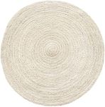 HAMID - Jute Rug, Round, Ivory, Alh