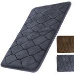 Vive Memory Foam Bath Mat - Non Slip Backing Water Absorbent for Tub and Shower - Machine Washable Area Rug - Soft Luxury Spa Cushioned Floor - Non Skid Runner - for Women and Kids