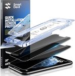 SMARTDEVIL 2PACK for iPhone 11 Pro Max/XS Pro Max Screen Protector Privacy, 9H Top-Shatterproof [Military Grade Protection ] Anti-Spy Privacy Glass Screen Protector with Auto Dust-Elimination Install