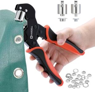 HARDELL+ Grommet Tool Kit, 1/4" 3/8" Grommet Kit with 500PCS Eyelets and Grommets, Upgraded Grommet Tool for Tarps, Fabric, Leather, Tents, Vinyl, Canvas