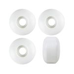 RaceBon 52mm Skateboard Wheels Hardness 95A Polyurethane Trick Skating Wheel Free 608 Bearings and Spacers Set of 4 (White)