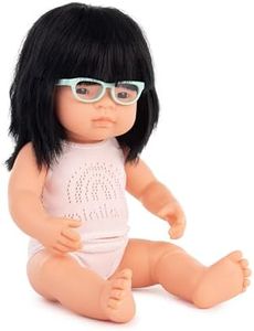 Miniland - Baby Doll - Asian Girl with Glasses 38cm