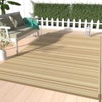 GENIMO Outdoor Rug Waterproof for Patio Decor, Reversible Plastic Straw Floral Camping Carpet, Large Area Rug Mat for RV, Camper, Deck, Balcony, Porch, Beach, Picnic