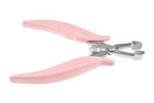 Profesional Hair Extension Pliers for Removing Micro Rings and Crushing Fusion Bond - Anti-rust Stainless Steel with Non-slip Grip - Pink - 6''