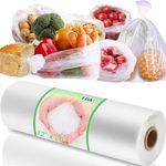 Food Storage Bags, 12” x 16” Clear Plastic Bags, Fresh-Keeping Produce Bags Roll for Food, Fruit, Vegetable, Refrigerator Storage, Kitchen, Supermarket, 1 Roll 350 Storage Bags