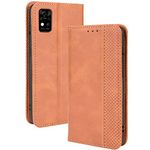 Ranyi for ZTE Avid 589 / Z5158 Mobile Case, Magnetic Flip Wallet Case with Credit Card Holder Slots Kickstand Flip Folio PU Leather Magnetic Wallet Protection Case -Brown