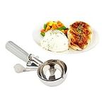 #8 (4 oz) Disher, Scoop, Food Scoop, Ice Cream Scoop, Portion Control - Grey Handle, Stainless Steel, Met Lux - 1ct Box - Restaurantware