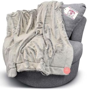 OMG Casey Luxurious Ultra Soft Minky Blanket, Baby Seal in Chocolate Almond Frost, 60x82" Super Soft Fluffy Throw, Throw Blanket for Couch, Bed, Sofa, Premium Quality Handmade in the USA