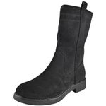 Ladies Faux Fur Lined Zip Boots Mid-Calf Faux Suede Winter Casual Comfy Shoes Sizes Black6