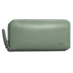 DailyObjects Sap Green Vegan Leather Women's Classic Zip Wallet | Made with PU Leather Material | Carefully Handcrafted | 20 Slip Pockets for Cards | Slim and Easy to Carry in Bag | Big Size Clutch with Card Holder