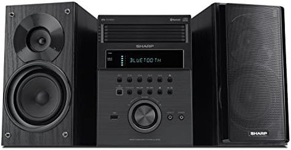 Sharp XL-BH250 Sharp 5-Disc Micro Shelf Executive Speaker System with Bluetooth, USB Port for MP3 Playback, AM/FM, Audio in for Digital Players