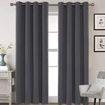 Blackout Curtains 240x120cm (WxL), Home Fashion Window Treatment, Privacy Blinds Ultra Luxurious Elegant, for Patio Door, Sliding Door Insulated Curtains - Dark gray 2 Panel