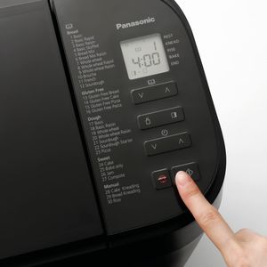 Panasonic Automatic Bread Maker – 30 Programs, Nut Dispenser, Gluten-Free, Black
