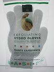 Earth Therapeutics: Exfoliating Hydro Gloves, White (4 pack)