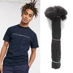 Lianlian 0.6cm Thickness Real Human Hair Dreadlock Extensions for Man/Women 6 Inch 50 Strands Full Head Handmade Permanent loc Extensions Human Hair Bundles Can Be Dyed Bleached Curled and Twisted