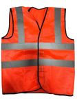 P1 TRADERS Reflective Safety Jackets for Industrial Workers, Safety Officers, Bike Riders, and Airport Ground Staff - High Visibility Gear for Cool Weather (60 Gsm - Pack of 15, Orange)