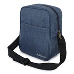 ADIRSA Plastic Lb3002 Navy Blue Insulated Lunch Bag/Tiffin Bag For Men, Women, Kids, School, Picnic, Work Carry Bag For Lunch Box | Shoulder Sling Bag | Adjustable Shoulder Strap, 5 liter