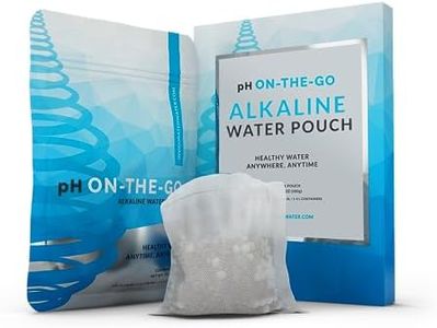 pH ON-The-GO Alkaline Water Filter Pouch- Portable Alkaline Water Filtration System for Your Bottle, Pitcher, Jug, Container - High pH Ionized Water - Long-Life 105 Gallon/400 Litre (1-Pack)