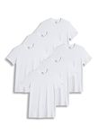 Jockey Men's Undershirt Slim Fit Cotton Stretch Crew Neck T-Shirt - 6 Pack, White, M