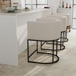 RIVOVA Contemporary Cream Linen Bar