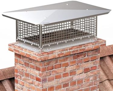 YITAHOME Chimney Cap, 13" x 24" Chimney Cover for Outside, 304 Stainless Steel Fireplace Chimney Caps with Adjustable Metal Strips, Screws & Gloves