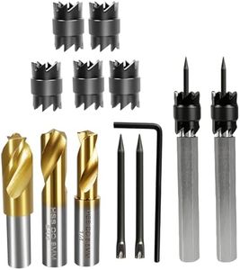 KAKILFOB 13-Pack Spot Weld Cutter Sets Double Sided, 3/8" 5/16" HSS Spot Weld Cutter Remover Drill Bits Hex Sheet Metal Hole Cutter Remover for Power Drill Spot Welding