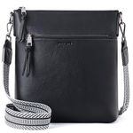 Roulens Trendy Crossbody Bag for Women,Lightweight Medium Crossbody Purse Soft Leather Women's Shoulder Handbags with Adjustable Wide Strap