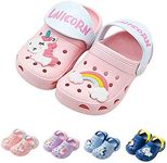 YWY Toddler Little Kids Clogs Slippers Sandals, Non-Slip Girls Boys Clogs Slide Lightweight Garden Shoes Slip-on Beach Pool Shower Slippers Pink