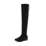 DREAM PAIRS Women's Uplace Black Suede Over The Knee Thigh High Winter Boots Size 9 M US