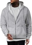 JMIERR Mens Cotton Fashion Hoodies Sweatshirts Drawstring Long Sleeve Front Collar Hooded Pullovers with Pockets Winter Loose Fit Casua Fall Shirt Tops Big and Tall Men Sweaters, US52(3XL), Light Grey