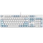 Qisan Mechanical Gaming Keyboard Wired Ice Blue Led Backlit Keyboard Brown Switch Full Size 104 Keys US Layout | Computer Keyboard | Gaming Accessories | Mechanical Keyboard | Ergonomic Keyboard