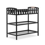 Dream On Me Emily Changing Table in Black, Comes with 1" Changing Pad, Features Two Shelves, Portable Changing Station, Made of Sustainable New Zealand Pinewood