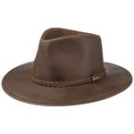 Stetson Buffalo Leather Western hat - Women's/Men's Leather hat - Cowboy hat for Summer/Winter - Leather Rodeo hat (Buffalo) - Water-Repellent hat - Rain hat Dark Brown XL (60-61 cm)