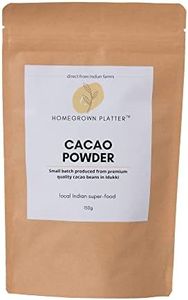 Homegrown Platter Unsweetened & Raw Cacao Powder, 150g | Unprocessed Non-Alkalized Cocoa Powder for Baking, Hot Chocolate, Cakes, Milkshakes | Horeca Pack