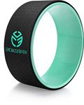 UpCircleSeven Yoga Wheel - [Pro Series] Strongest & Most Comfortable Dharma Yoga Prop Wheel, Perfect Accessory for Stretching and Improving Backbends, 12 x 5 Inch Basic (Cyan)