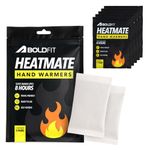 Boldfit Hand Warmer Natural Heat Pad (Pack of 5), Hand Warmers Heat Pouch for Men & Women, 14 Hours Warmth for Winter Holidays, Camping, Trekking & Outdoors, Disposable Air-Activated Hand Warmer